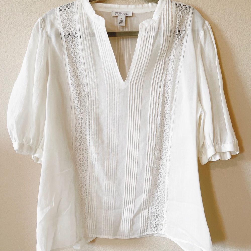 Nordstrom Signature White Blouse